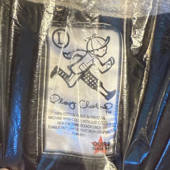 Play Cloths Leopard Cheetah Tee Shirt 100% Cotton Caviar Black Unisex Large - Picture 3 of 7